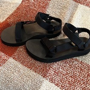 Teva Black Platform Classic Sandals